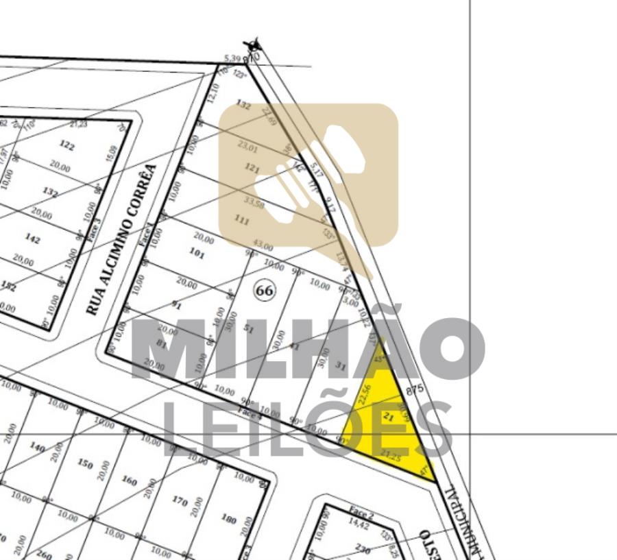 Imagem do imóvel Lote 01 - Matrícula nº 70.760, com área total de 239,72 m² Leilão Extrajudicial de 8 Lotes