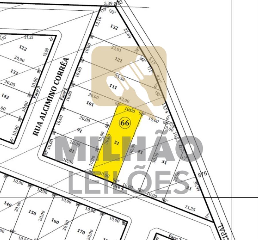 Imagem do imóvel Lote 02 - Matrícula nº 70.763, área total de 300,00 m² Leilão Extrajudicial de 8 Lotes
